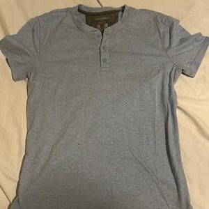 Men’s small, baby blue henley, Banana Republic, quick dry.